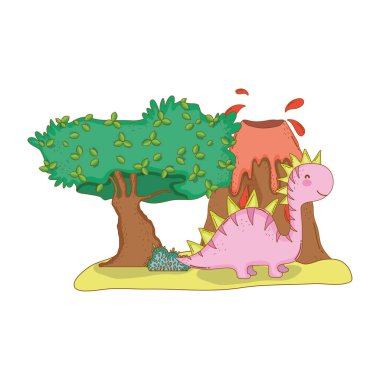 volkan sahne ile sevimli apatosaurus