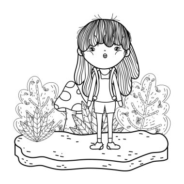 küçük kız peyzaj