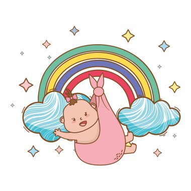 Bebek karikatür kart duş