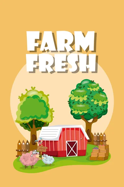 Farm fresh cartoons — Stock Vector