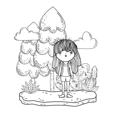 küçük kız peyzaj