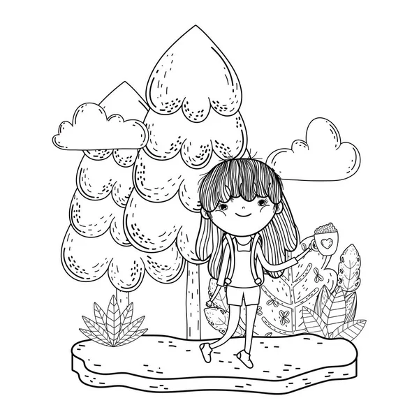 küçük kız peyzaj