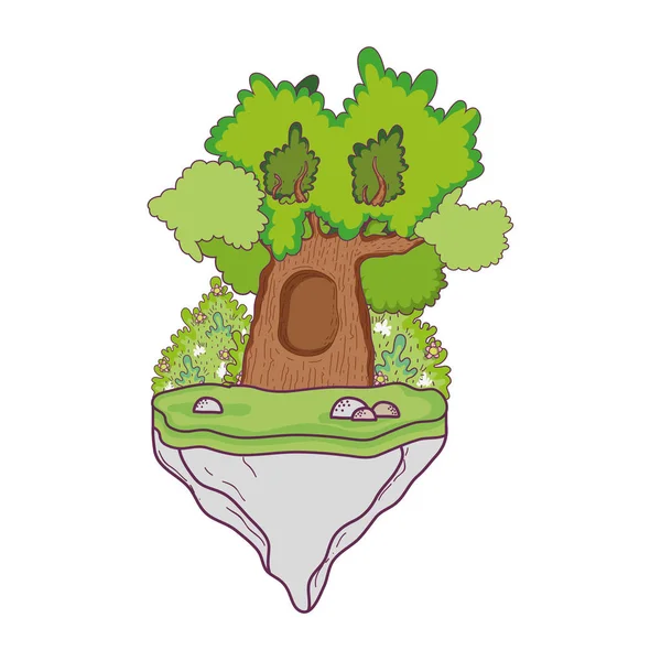 Lindo icono de árbol de cuento de hadas — Vector de stock
