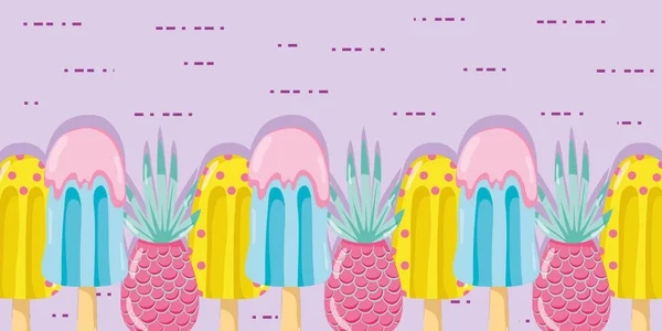 Punchy pastel popsicle fruits