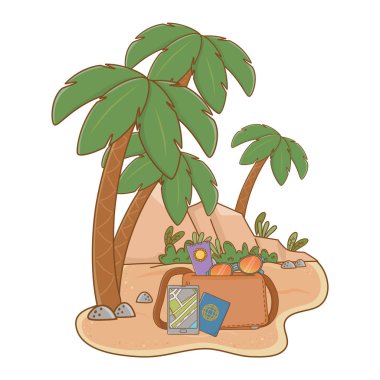 kum üzerinde peyzaj plaj