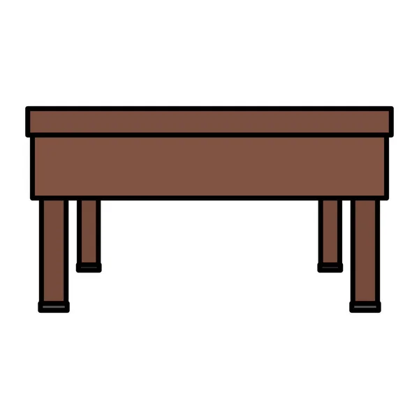 学校办公桌木制教育孤立图标 — 图库矢量图片