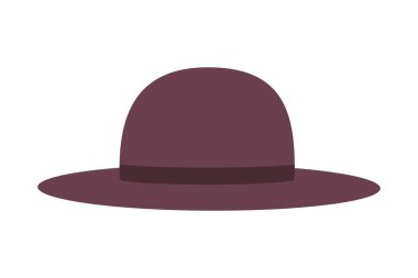 İzole kadın ve mor şapka tasarımı