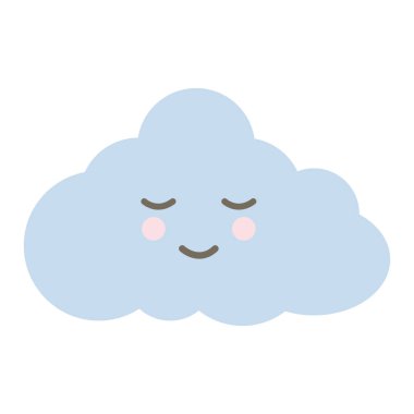 sevimli bulut Kawaii komik karakter