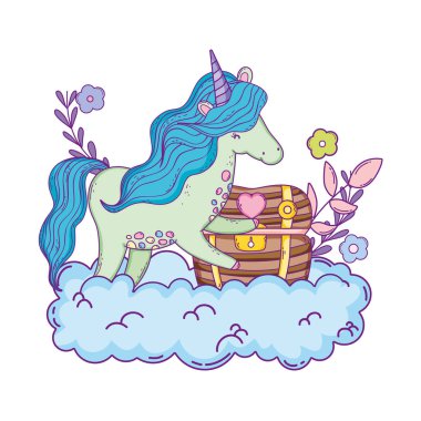 bulutlar güzel küçük Unicorn