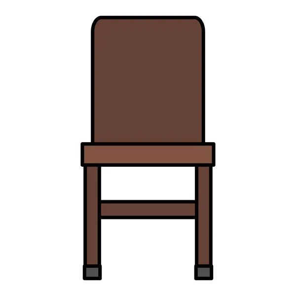 Trä stol element isolerad ikon — Stock vektor