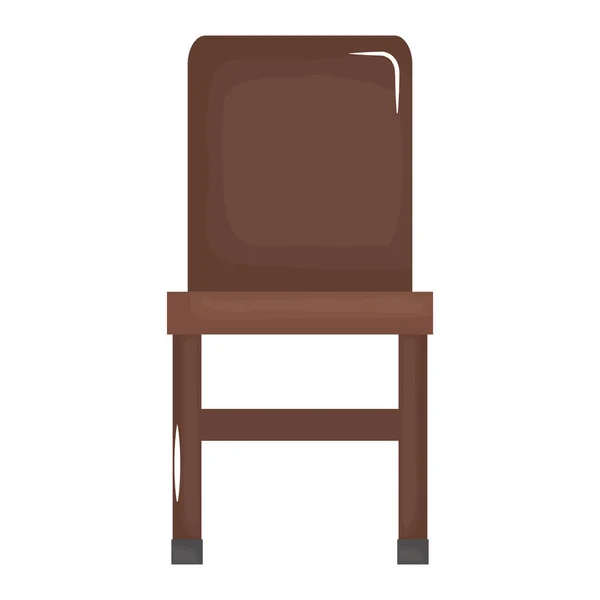 Elemento de cadeira de madeira ícone isolado — Vetor de Stock