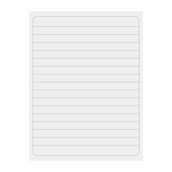 Folha de ícone de papel notebook —  Vetores de Stock