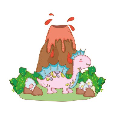 volkan sahne ile sevimli apatosaurus