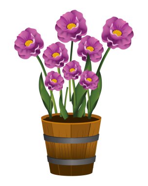 çiçek tropikal karikatür