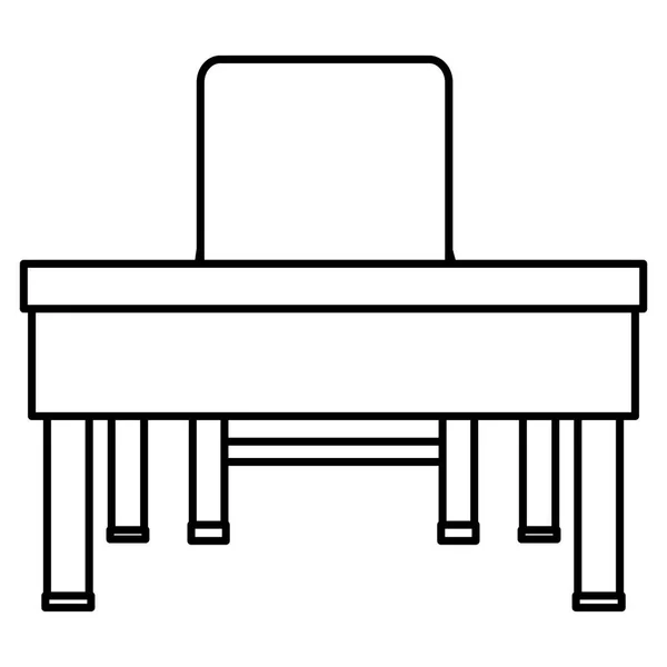 Schultisch aus Holz und Stuhl — Stockvektor