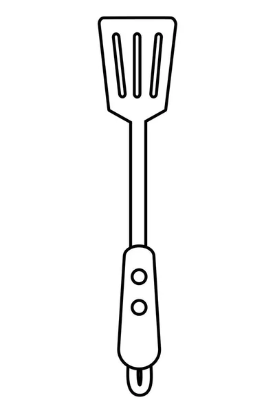 İzole Barbekü spatula tasarım vector Illustrator — Stok Vektör