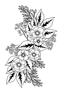 çiçek tropikal karikatür