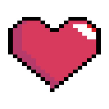 İzole kalp şekli tasarım vektör illüstrasyon