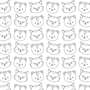 sevimli ormanlık hayvanlar karakter model