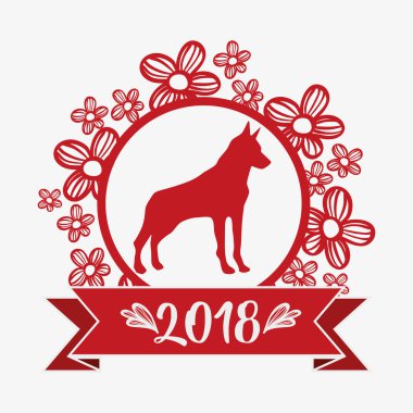 mutlu köpek yeni yıl kutlaması