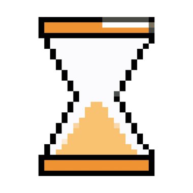 İzole kum saati simgesi tasarım vektör illüstrasyon