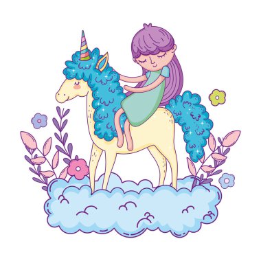bulutlarküçük tek boynuzlu at ve prenses