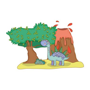 volkan sahne ile sevimli apatosaurus