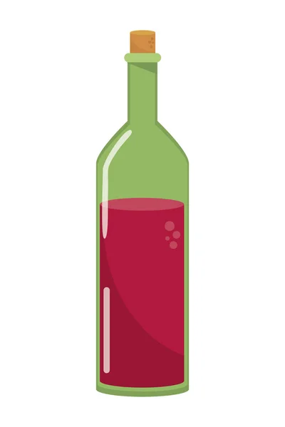 Geïsoleerde wijn fles ontwerp Vector Illustrator — Stockvector