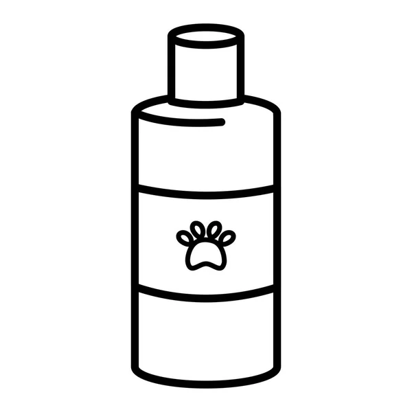 Butelka PET szampon ikona produktu — Wektor stockowy