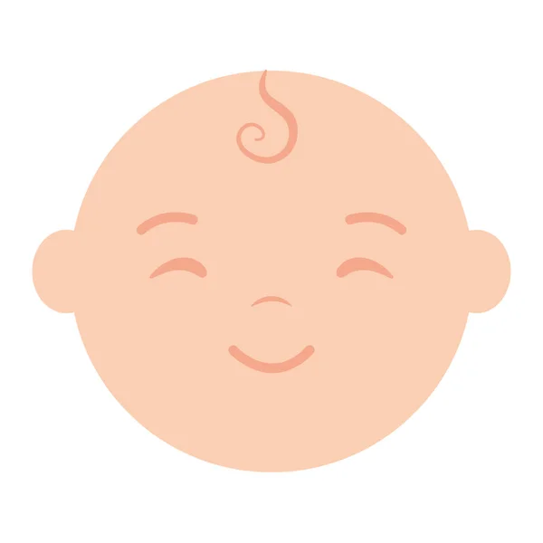 Mignon petit garçon personnage de tête — Image vectorielle