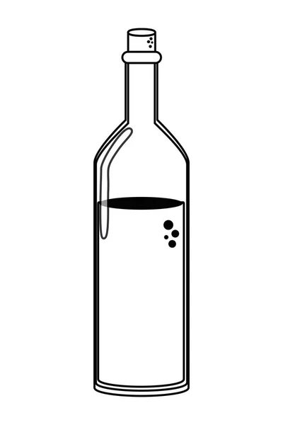 Ilustrador de vectores de diseño de botella de vino aislado — Archivo Imágenes Vectoriales