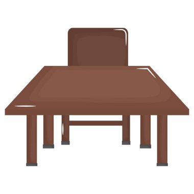 okul sırası ahşap ve sandalye simgesi