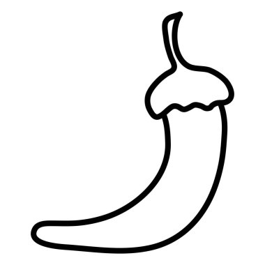 Taze biber sebze simgesi