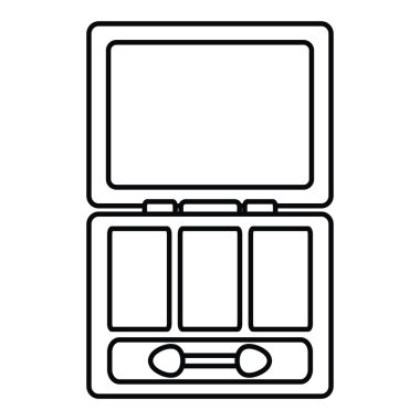 fırça ve ayna ile göz gölgeler çizim makyaj