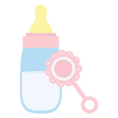 maraca ile bebek şişesi süt