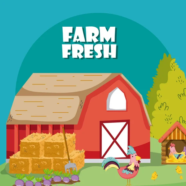 Farm friss rajzfilmek — Stock Vector