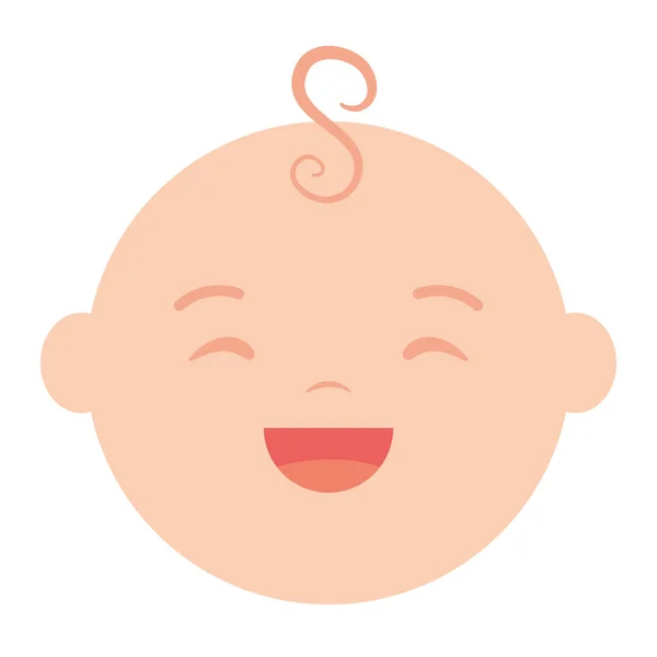Aranyos kis Baby fiú fejkarakter — Stock Vector