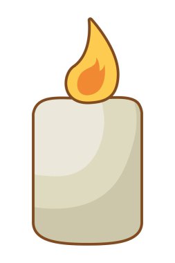 İzole mum tasarım vektör illüstrasyon