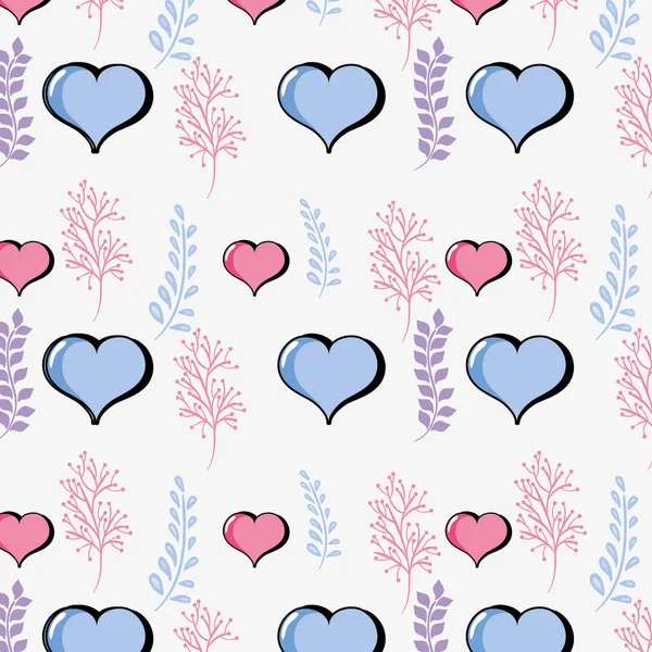 Coeur symbole d'amour et fond de passion — Image vectorielle