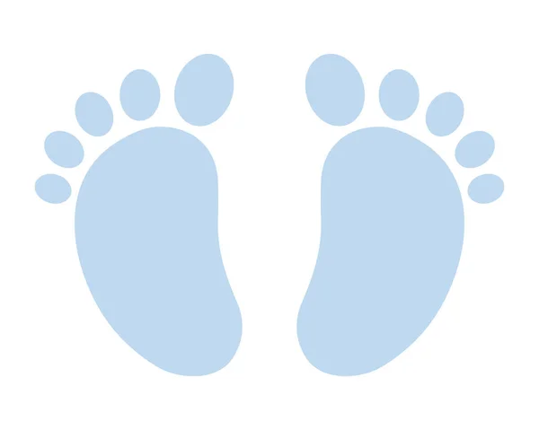 孤立した赤ちゃんの足のプリントデザイン — ストックベクタ