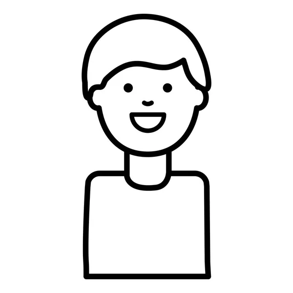 Feliz joven avatar personaje — Vector de stock