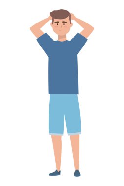 İzole adam tasarım vektör çizme