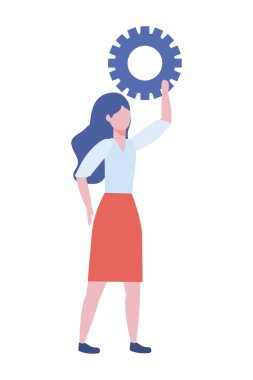 Businesswoman avatar karikatür tasarım vektör illüstrasyon