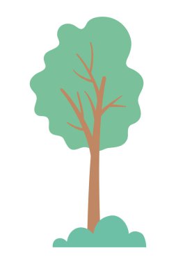 İzole soyut ve sezon ağacı tasarımı