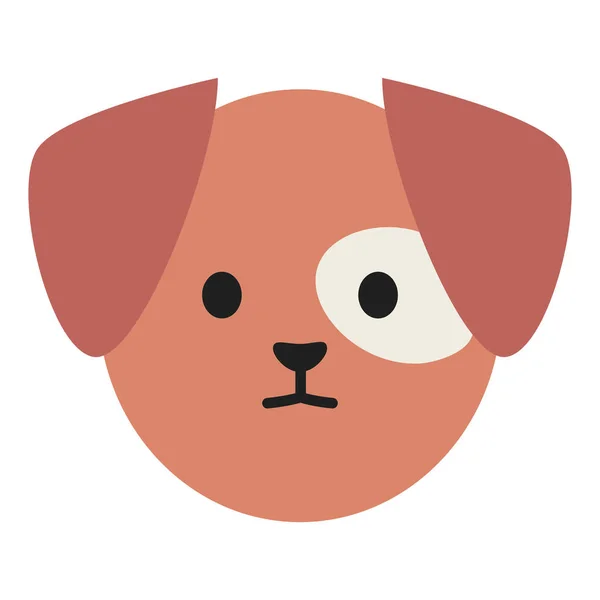 Little dog adorable mascot head character — Stock Vector