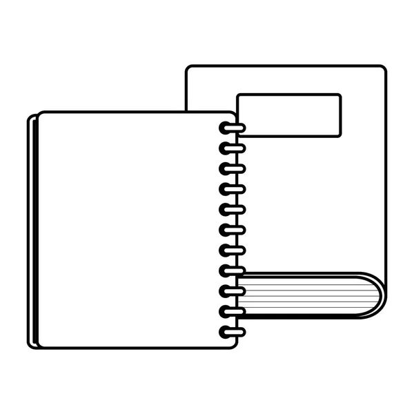 Manuels scolaires et fournitures scolaires pour ordinateurs portables — Image vectorielle