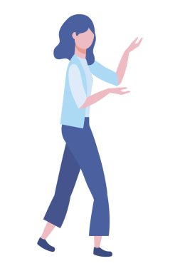 İzole kadın tasarım vektör illüstrasyon