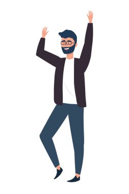 İzole adam tasarım vektör çizme