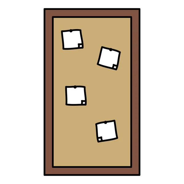 Papier notes carton icône isolée — Image vectorielle