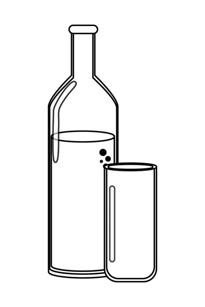 Ilustrador de vectores de diseño de botella de vino aislado — Vector de stock